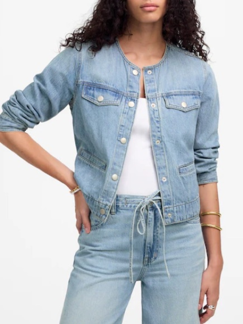 NWT! MADEWELL Cinched Lady Jacket in Ashbury Wash Airy Denim Edition Size Small